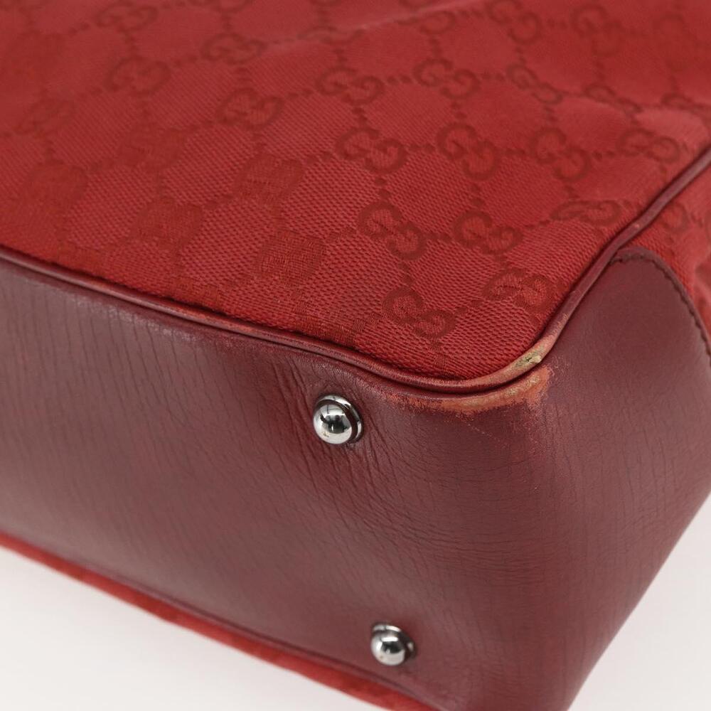 GUCCI GG Canvas Bamboo Hand Bag Red 112526 Auth ep12621 - Picture 15 of 16